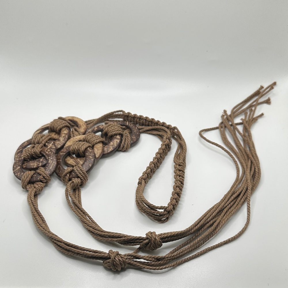 Source Unknown Brown Braided Belt